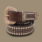 Kiaan Studded Genuine Leather Brown Belt for Men